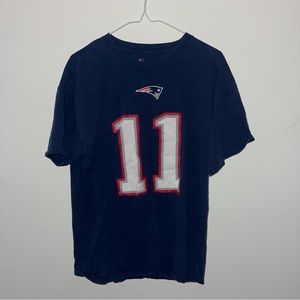 Vintage New England Patriots #11 Edelman Majestic T-shirt Men’s Sz L